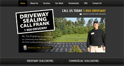 Desktop Screenshot of drivewaysealingcallfrank.com